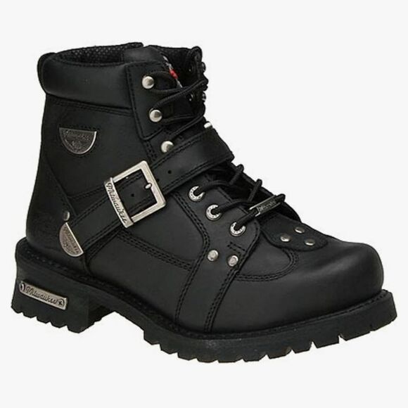 MILWAUKEE MOTORCYCLE CLOTHING COMPANY MB433 MEN'S BLACK ROAD CAPTAIN BOOT - Picture 16 of 16